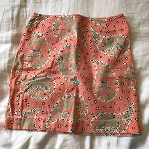 Vintage Cotton Cheetah/Leopard Pattern Skirt Size